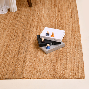 100% ทำจากปอกระเจาธรรมชาติพรม & พรมถักด้วยมือแบบชนบทพรมใยปอสำหรับปูพื้น - Product Image 5