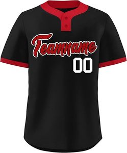 Chemise de baseball et de softball pour jeunes personnalisée à deux boutons en polyester respirant avec sublimation brodée et logo personnalisé - Product Image 2