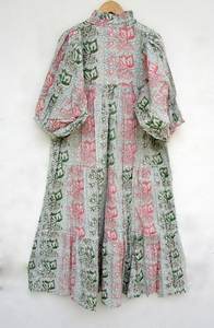 Diseño de estilo único Venta caliente rayón sólido A-line mini vestido Maxi con diseño floral para mujeres que usan usos por el exportador indio - Product Image 2