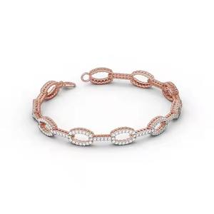Bijoux fins Bracelet en diamant cultivé en laboratoire VVS pour hommes et femmes Bracelet en diamant directement du fabricant indien - Product Image 1