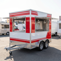 Promotion : Remorque de vente alimentaire carrée homologuée CE, chariot mobile pour jus frais, citronnade et smoothies, idéal pour événements extérieurs