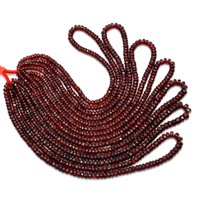 Cuentas redondas facetadas de granate rojo de Mozambique, cuentas sueltas de piedras preciosas naturales de microcorte de 3mm y 4mm, venta al por mayor para la fabricación de joyas de la India - Product Image 6