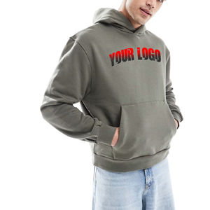 Nouveauté 2025 – Sweat à capuche homme 100 % coton avec logo brodé personnalisé et impression numérique – Style streetwear confortable hip-hop – En promotion - Product Image 1
