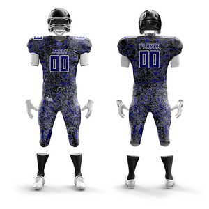 Uniformes de football américain à impression numérique de haute qualité adultes logo brodé personnalisé à manches courtes grande taille 100% polyester - Product Image 1