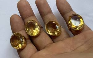 Anillo de gemas de labradorita chapado en oro y plata de ley ajustable, forma ovalada, conjunto de bisel de 10X16MM, conjunto de joyería de moda para regalo de bodas - Product Image 3