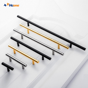 Hoone Wardrobe Cabinet Pulls Knobs Furniture Hardware Kitchen Door Handles Stainless Steel Hollow T Bar Handle