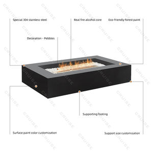 CRUISE vrai feu brûle chaleur plein paysage feu barbecue cuisson en acier corten Patio 1000*600*260mm personnalisé noyau extérieur cuisinière Table - Product Image 6