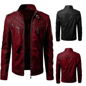 Prezzo a buon mercato nuova elegante giacca di pelle leggera per gli uomini/vendita calda di buona qualità giacche di pelle comode da uomo