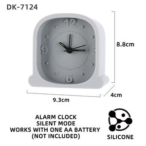 Modern Home New Simple Style Silicone Drop-Resistant Shockproof Alarm <b>Clock</b> Children's <b>Bedroom</b> Dining Table <b>Clock</b> in 2 Colors - Product Image 3