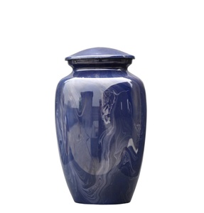 Belles urnes de crémation bleu océan pour animaux de compagnie humains urne pour adulte grand mémorial personnalisé pour les cendres - Product Image 1