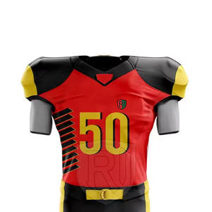 Uniforme de fútbol americano transpirable superventas, conjuntos personalizados de alta calidad con mangas cortas - Product Image 4