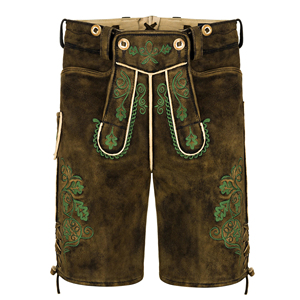 Lederhosen bavaroises, allemandes et autrichiennes vintage brodées, mi-longues, anti-plis, séchage rapide, couleur unie, effet vieilli, pour hommes, décontractées, service OEM - Product Image 4