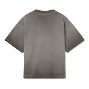 เสื้อยืดถักทรงโอเวอร์ไซส์ ไหล่ตก สไตล์วินเทจ คุณภาพสูง เนื้อผ้าหนา 100% ผ้าฝ้าย ล้างสีแบบ Acid Wash สำหรับผู้ชาย ออกแบบเองได้ - Product Image 2