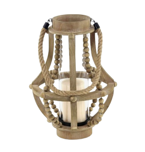 Bougie mangue en bois lanterne décorative Vintage pour la maison salon décor de fête de noël décoration de mariage - Product Image 2