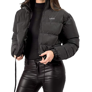 Veste bouffante en gros de haute qualité pour femmes veste en jean veste à bulles d'hiver fermeture éclair complète vêtements de jogging à la mode - Product Image 4