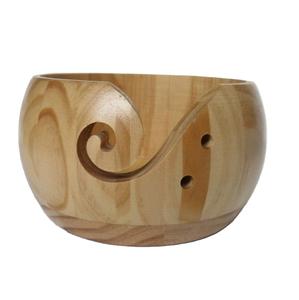 Cuenco de hilo de madera de superficie lisa para todo tipo de almacenamiento de hilo, cuenco de hilo de madera de diseño único para tejer suministros artesanales - Product Image 5