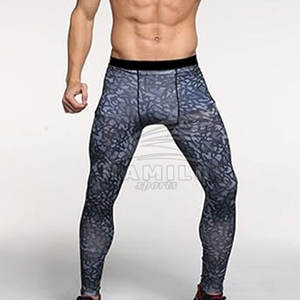 Leggings de fitness respirants taille haute pour hommes Nouveau design personnalisé Pantalon d'entraînement de gym Motif solide - Product Image 6