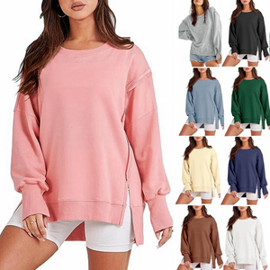Meilleur prix de gros, sweat-shirt décontracté mince et tendance pour femmes, en vente, sweat-shirt décontracté uni à la mode - Product Image 3