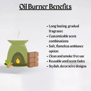ชุดเตาเผาเครื่องหอมเซรามิกสำหรับอโรมาเธอราพีและการทำสมาธิ กลิ่นหอมยาวนาน เป็นมิตรกับสิ่งแวดล้อมและเป็นออร์แกนิก - Product Image 4