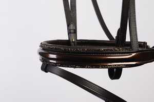 Handmade Luxury Horse Leather Bridle <b>Crystal</b> Brow Band Patent Noseband with Customization <b>Top</b> Indian Supplier's Durable Product - Product Image 4