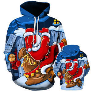 Hombres Pullover Hoodies Invierno Navidad 3D Sublimación Imprimir Diseño personalizado 100% Algodón Fleece Impresión digital de alta calidad - Product Image 6