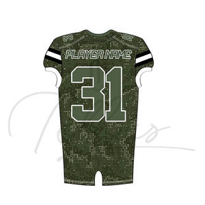 Camiseta de Fútbol Americano al por Mayor de Alta Calidad, 16 Paneles, Manga Corta, Secado Rápido, Anti-UV, Nombre del Equipo Personalizado, Unisex - Product Image 1