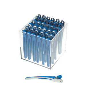 C-61500B Blue Memo <b>Clip</b> LL Design with Plastic Magnet Metal Material Packaged in 30 Pieces - Product Image 1