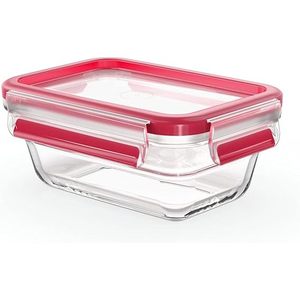 Emsa <b>Clip</b>&Close Rectangular Glass Thermal Bottle 100% BPA-Free Polypropylene Hygienic Food Storage Container Odor Flavor - Product Image 1