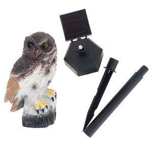 โคมไฟสวน LED รูปนกฮูกพลังงานแสงอาทิตย์ ขนาดใหญ่ พร้อมสติ๊กเกอร์ตกแต่งสวน - Product Image 3