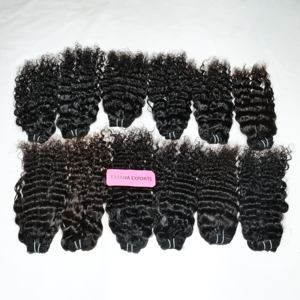 Extensiones de cabello humano vietnamita virgen natural 100% al por mayor, procesamiento sin trenzado, cutícula alineada, estilo ondulado natural - Product Image 5