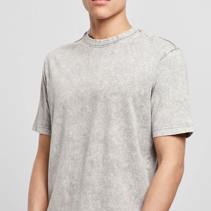 Custom Heavyweight Streetwear Camisetas 100% Algodón Oversized Vintage Acid Wash Camiseta para hombres logo on Demand para hombres camiseta - Product Image 1