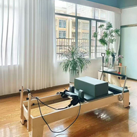 Mesa de Pilates de Madera de Arce Premium Multifuncional Personalizada y Adaptada a las Normas del Reino Unido, Equipo Clásico de Pilates para el Hogar