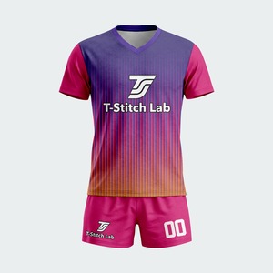 Uniforme de Voleibol Unisex de Manga Corta de Secado Rápido 100% Poliéster, Fabricante Profesional, Nombre del Equipo Personalizado, Impresión Digital, Cuello en V - Product Image 2