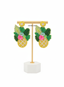 Pendientes de Cuentas Navideños 2025, Joyería de Cuentas, Pendientes Largos Hechos a Mano con Diseño de Estrella y Árbol de Navidad para Mujer - Product Image 6