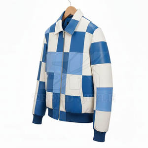 Veste en cuir tendance pour homme, plusieurs coloris, ton uni, veste en cuir de haute qualité pour homme - Product Image 3