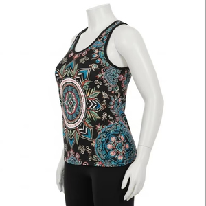 เสื้อโยคะพิมพ์ลายด้วยความร้อนสำหรับผู้ใหญ่ ไซส์พลัส ผลิตจากโพลีเอสเตอร์ ยืดหยุ่น ระบายอากาศได้ดี เหมาะสำหรับออกกำลังกาย ฟิตเนส เทรนนิ่ง และกิจกรรมกีฬา - Product Image 3