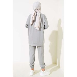 Loyşa Casual Tunic 2 Piece Set <b>Slate</b> Gray - Product Image 1