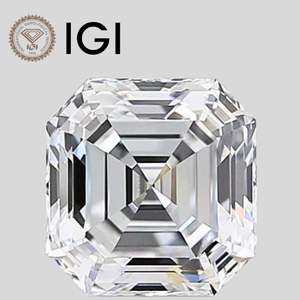 Diamante de Laboratorio Asscher de 4 Quilates, Color F, Claridad VS1, Certificado IGI, Corte Asscher, Suelto - Product Image 1