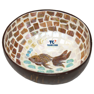 Juego de 3 Tazones para Ensalada Modernos, Multifuncionales y Ecológicos, Hechos a Mano con Cáscara de Coco Natural, Texturas Coloridas, Más Vendidos - Product Image 2