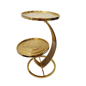 Metal <b>Cake</b> <b>Stand</b> Gold Plated Metal <b>Cake</b> <b>Stand</b> 2 <b>Tier</b> High Quality New Stylish <b>Cake</b> <b>Stand</b> in Premium Luxury Baking Tool - Product Image 1