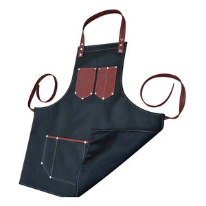 Tabliers de taille à sangle en cuir faits à la main de haute qualité Logo personnalisé Vente en gros en usine-Meilleure cuisine de nettoyage multi-usages pour les chefs - Product Image 2