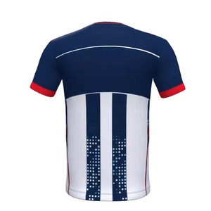 100% camiseta de fútbol de poliéster para hombres personalizable transpirable logotipo personalizado entrenamiento de verano conjuntos de servicio OEM - Product Image 2