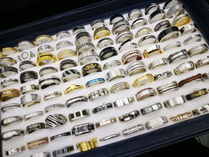 欧美高档钛钢不锈钢环男女装新潮款式可选国内地摊速卖通 - Product Image 3