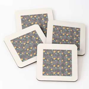 Posavasos de madera de color mostaza, juego de posavasos para servir tazas de té impresas, superventas, manteles individuales para el hogar y la cocina, epoxi - Product Image 4