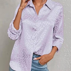 Chemises pour femmes respirantes de haute qualité chemise imprimée par sublimation tendance Design élégant décontracté chemises d'été à manches longues - Product Image 5
