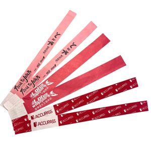 Factory Custom Water Proof Disposable Paper <b>Wristbands</b> for Events - Product Image 1