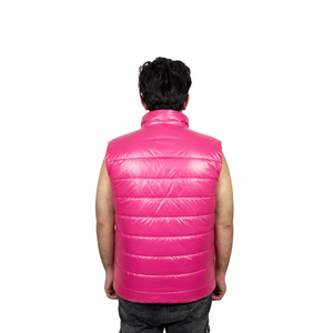 Gilet matelassé sans manches en toile décontractée pour homme, imperméable, rembourré de duvet, col montant, respirant, veste matelassée pour homme - Product Image 2