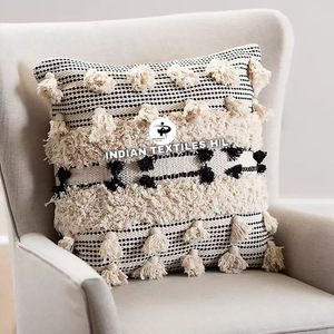 ITHL lujo Venta caliente decorativo bohemio al aire libre funda de cojín de algodón tejido a mano decorativo tiro almohada única Boho funda de almohada - Product Image 1