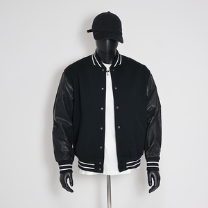 OEM personnalisé vente en gros hiver Baseball vêtements d'extérieur unisexe Letterman plaine blanc Varsity vestes avant Logo personnalisé broderie 2026 - Product Image 3