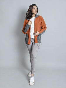 Veste à capuche polaire Streetwear à fermeture éclair personnalisée pour femmes vente en gros de vêtements d'hiver en plein air pour la saison d'automne - Product Image 3